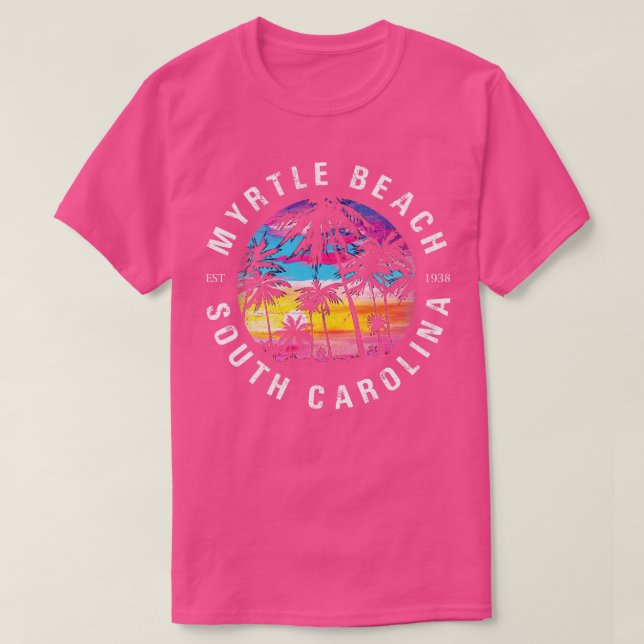 T-shirt Myrtle Beach SC Palm Tree (Design devant)