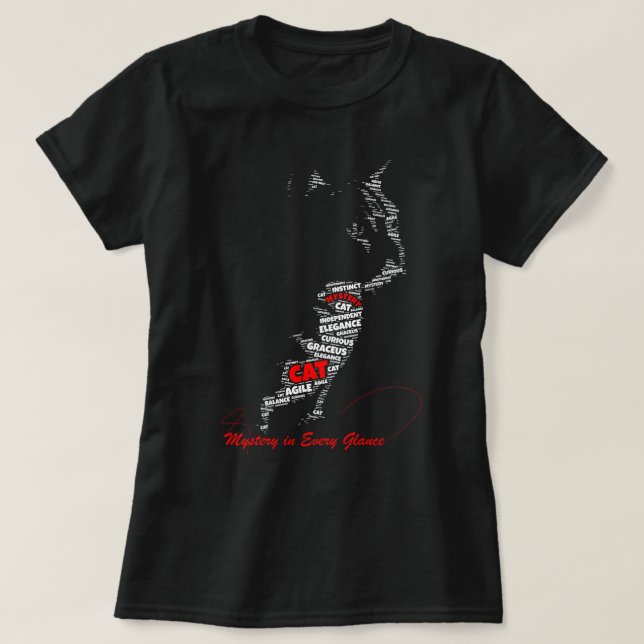 T-shirt Mystère dans chaque regard | Art typographique de  (Design devant)