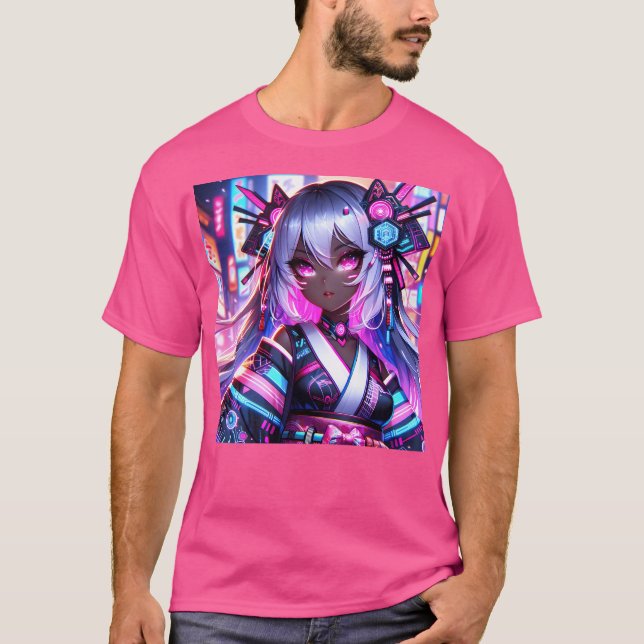 T-shirt Mystère magenta (Devant)