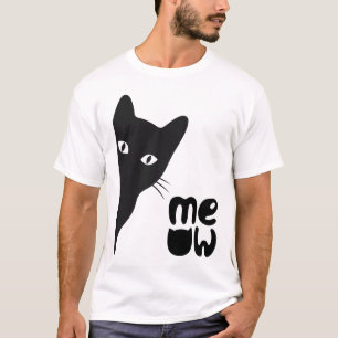 T-shirt Mystérieux chat noir - Conception minimaliste