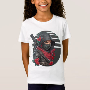 T-Shirt Mystérieux guerrier de Ninja avec épée et écaille