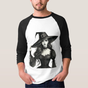 T-shirt Mystérieux sorcière graphique Tee