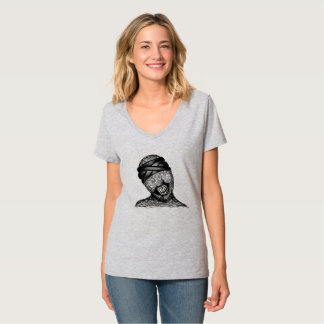 T-shirt Mystérieux Visage Enveloppé - Art foncé Design T-s