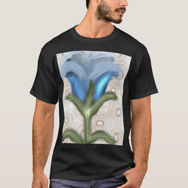 T-shirt Mystic Blue Bloom - Growing Flower  (Devant)
