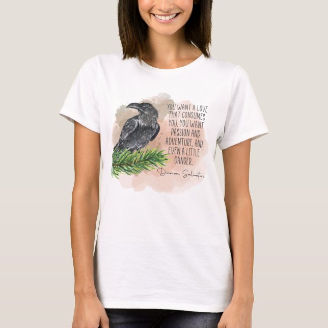 T-shirt Mystic Falls Damon Salvatore Citation Shirt (Devant)