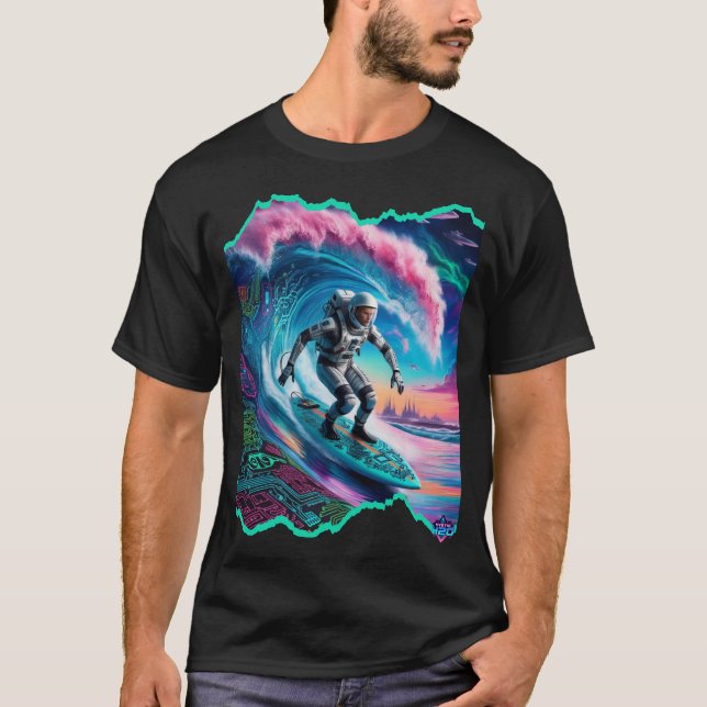 T-shirt Mystic H2O Astronaut Techno Surfer Design (Devant)