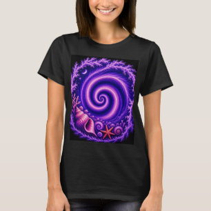 T-shirt Mystic Ocean Spirale Galaxie Coquillage Art Cosm