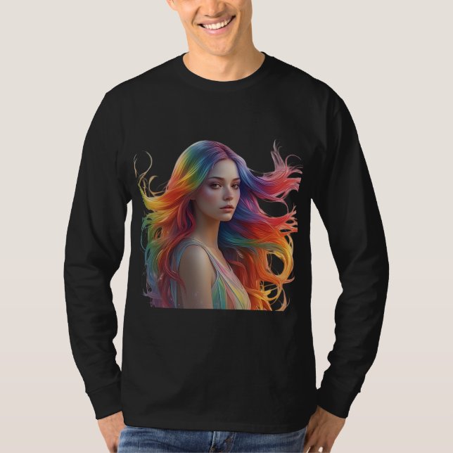 T-shirt Mystic Rainbow Muse - Serene Imaginaire Woman T-Sh (Devant)