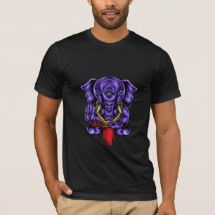 T-shirt Mystic Violet Ganesha - Grace & Sagesse dans la te