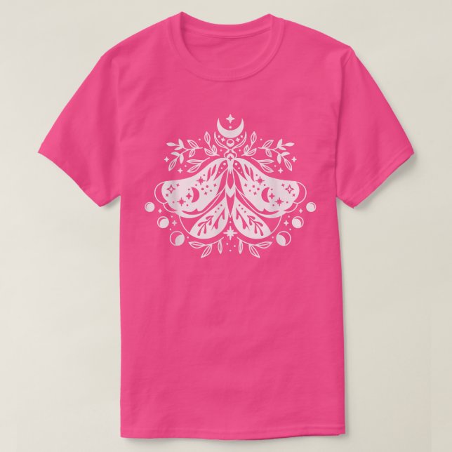T-shirt Mystical Boho Moth Celestial 122 (Design devant)