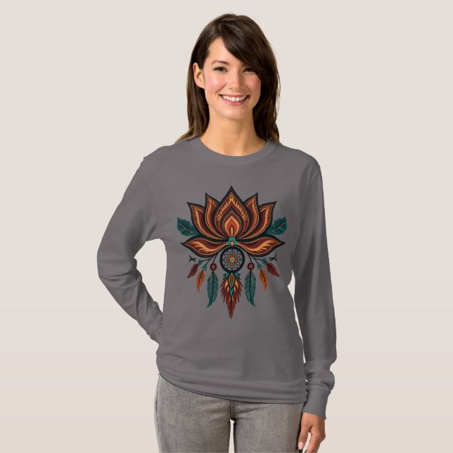 T-shirt Mystical Lotus Dreamcatcher  (Devant entier)