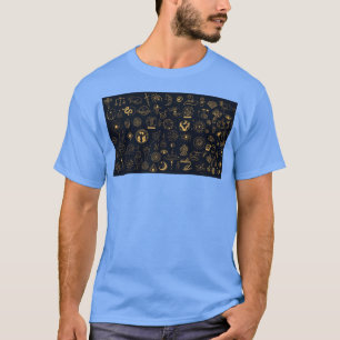 T-shirt Mystical Magic and Esoteric Elements Pattern 