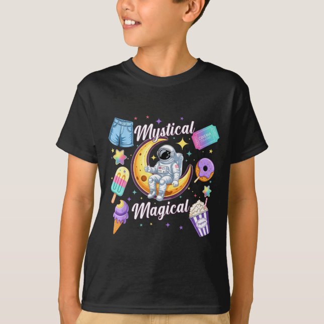 T-shirt Mystical Magical Retro Aesthetic Space Men Women K (Devant)