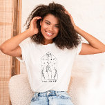 T-shirt Mystical Tarot Card Bachelorette Party The Bride<br><div class="desc">Ce design présente un design de carte tarot mystique avec des polices célestes modernes. Voir la collection entière pour plus d'articles correspondants !</div>
