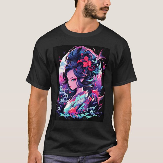 T-shirt Mystique de la Geisha Embodie Tradition Design (Devant)