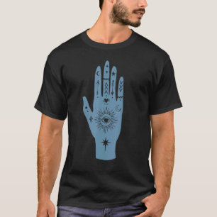 T-shirt Mystique Spiritualité Tribal Main Sun Moon Witchy
