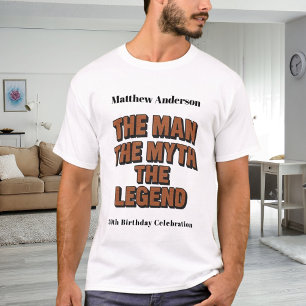 T-shirt Mythe de l'homme légende nom fun brique mur d'anni