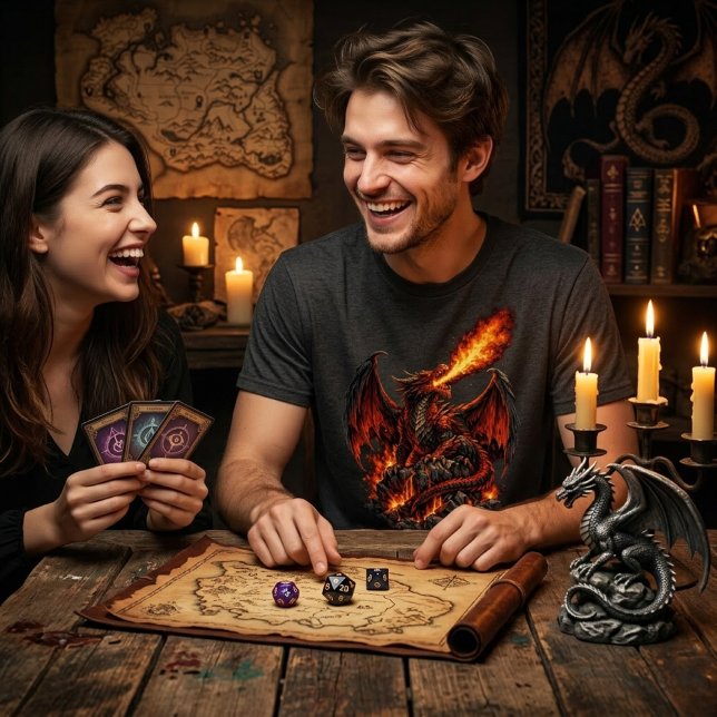 T-shirt Mythic Realms Fire Dragon Graphic (Créateur téléchargé)