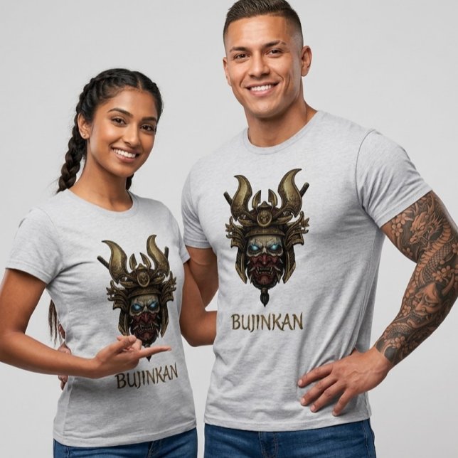 T-shirt Mythical Bujinkan Samurai Mask Glowing Eyes Tee (Créateur téléchargé)