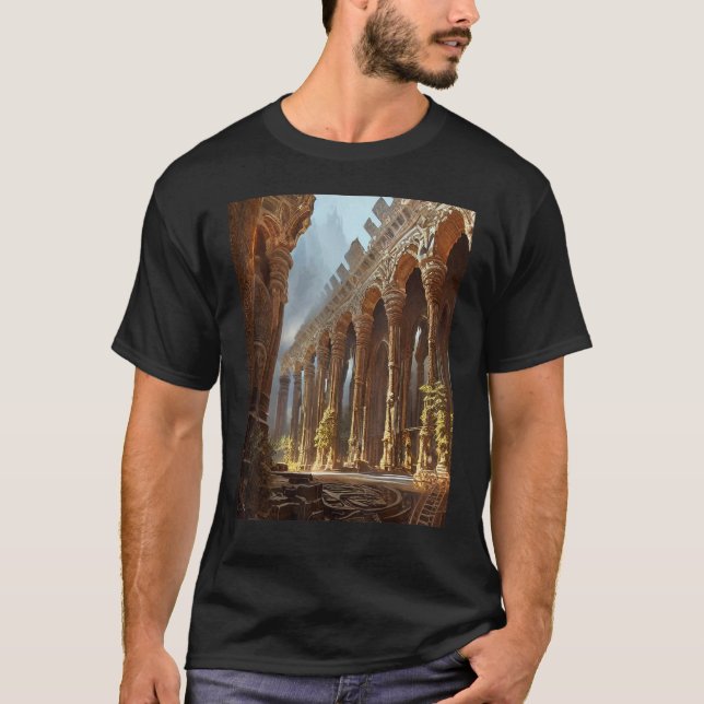T-shirt Mythologie grecque Temple ruines Grèce Athènes (Devant)