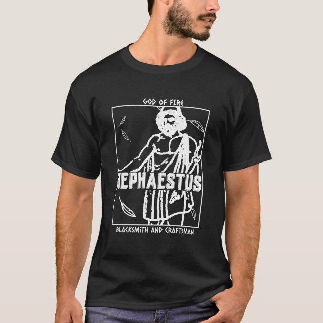 T-shirt Mythologie Hephaestus Dieu Du Feu Forgeron Et Cr (Devant)