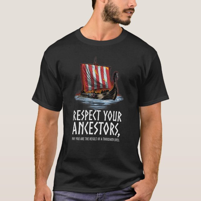 T-shirt Mythologie Norse Respectez Vos Ancêtres Viking Sh (Devant)
