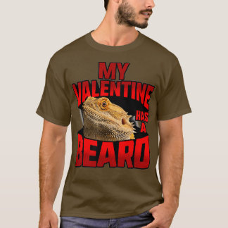 T-shirt MyValentineHasABeardBeardedDragonValentinesDayShir