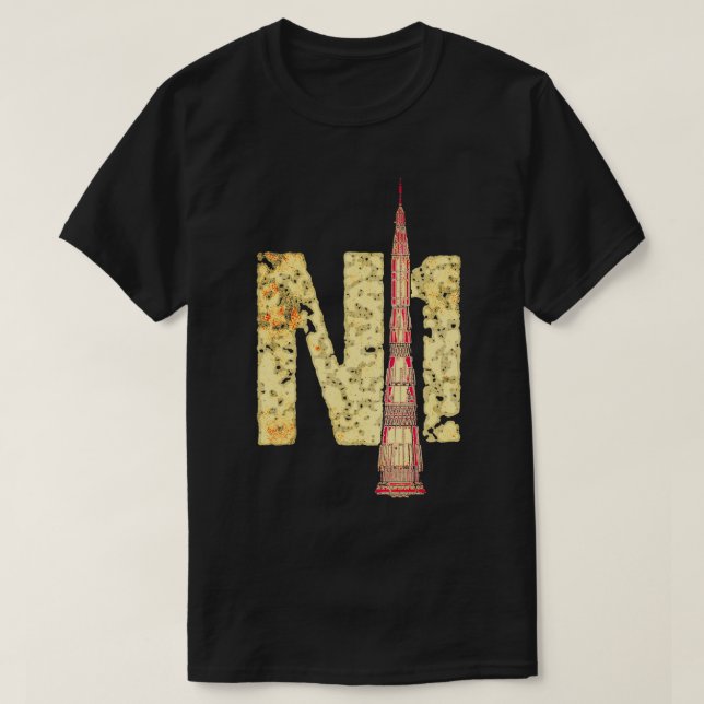 T-shirt N1 fusée soviétique de lune russe 2 (Design devant)