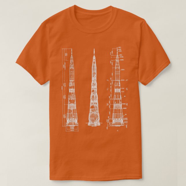 T-shirt N1 Rocket Union soviétique lanceur véhicule1 (Design devant)