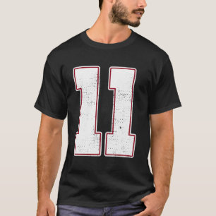 T-shirt N° 11 Numéro du plan 11 Ventilateur de Varsity Spo