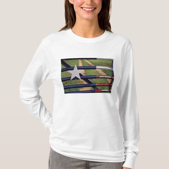T-shirt N.A., États-Unis, Texas, lac Buchanan, drapeau du  (Devant)