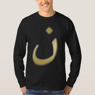 T-shirt N d'or pour Nazarine - sur le noir