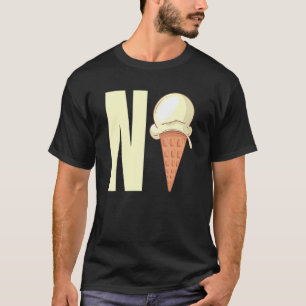 T-shirt N Ice Nice Joke N Ice Cream Mot Mème