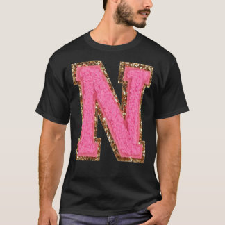 T-shirt N - Parties scintillant Bubblegum Varsity Lettre P