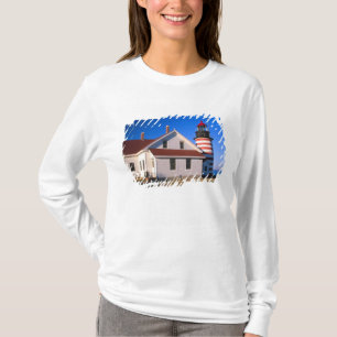 T-shirt NA, États-Unis, Maine.  Phare de West Quoddy à pro