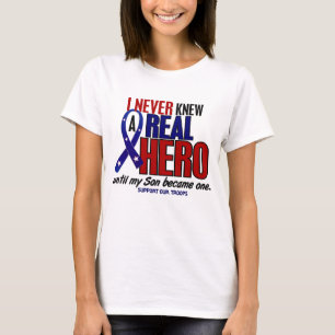 T-shirt N'a jamais connu un héros 2 fils (Soutenez nos tro