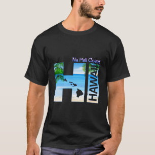 T-shirt Na Pali Coast Hi vacances d'Hawaï État Aloha