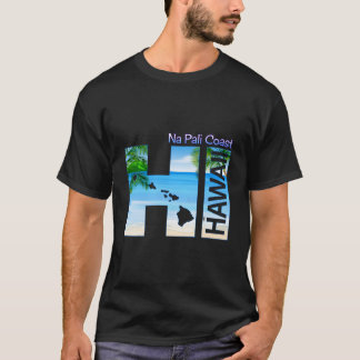 T-shirt Na Pali Coast Hi vacances d'Hawaï État Aloha
