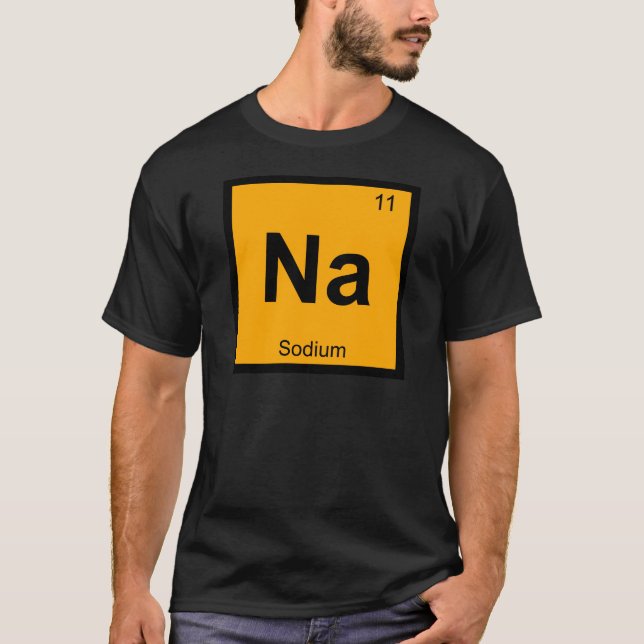 T-shirt Na - Symbole de Tableau périodique de chimie de (Devant)