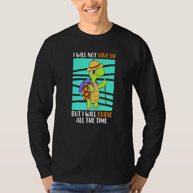 T-shirt N'Abandonne Pas Mais Jure Tortue Jogger Runner (Devant)