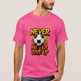 T-shirt N'abandonnez jamais - L'inspiration du football ur