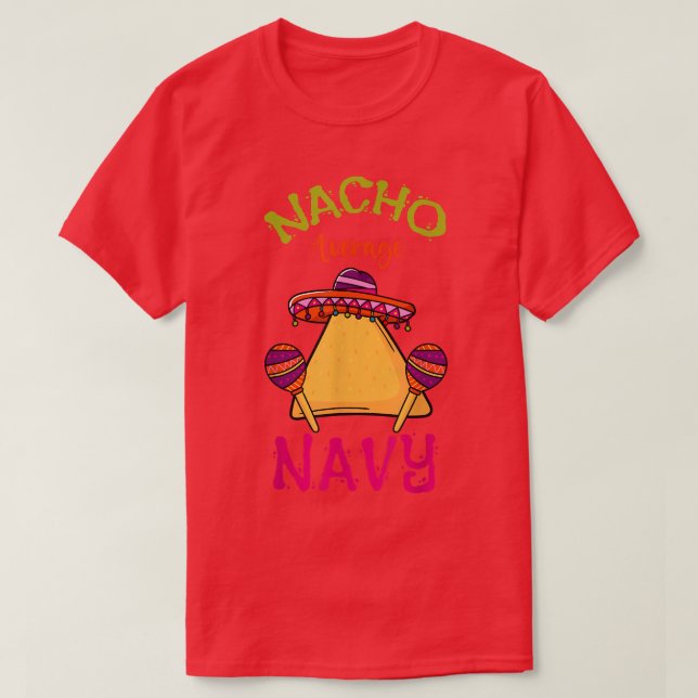 T-shirt Nacho Average Navy Personalized Name Funny Taco Ro (Design devant)