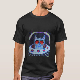 T-shirt Nacho Average Patriotic Annoyed Space Cat Lunettes