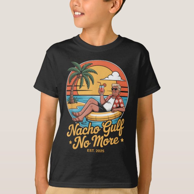 T-shirt Nacho Golfe Plus drôle Vacances Trump 2025 Usa _ (Devant)