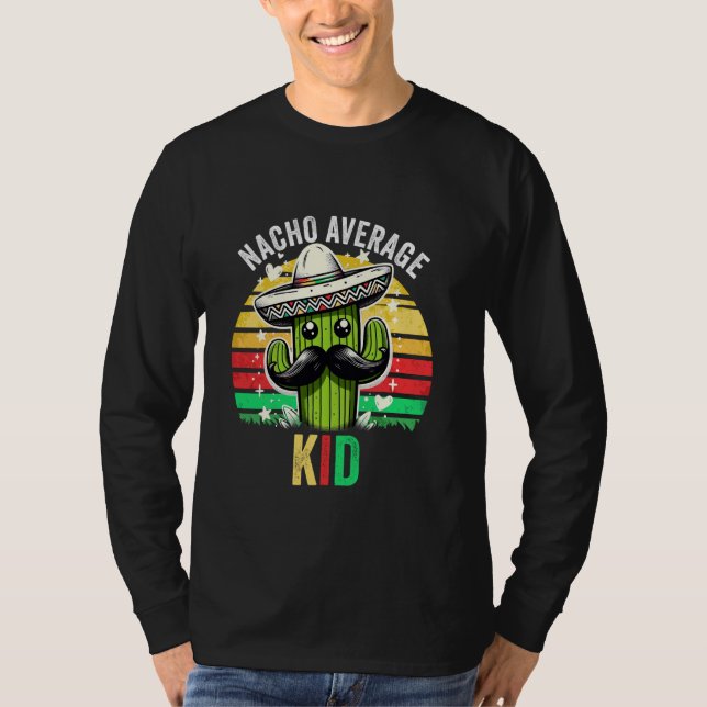 T-shirt Nacho Moyen KID Mexicain Cinco De Mayo (Devant)