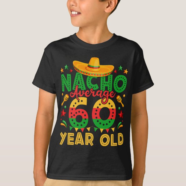 T-shirt Nacho Moyenne 60 Ans Cinco de Mayo Garçon (Devant)