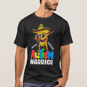 T-shirt Nacho Moyenne Autisme Guerrier Dabbing Tacos
