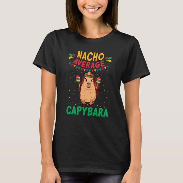 T-shirt Nacho Moyenne Capybara Capybara Animal Rodent (Devant)
