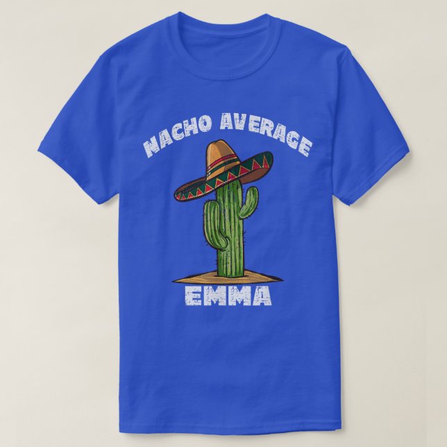 T-shirt Nacho Moyenne EmmaPersonnalisé Cactus Sombrero Art (Design devant)