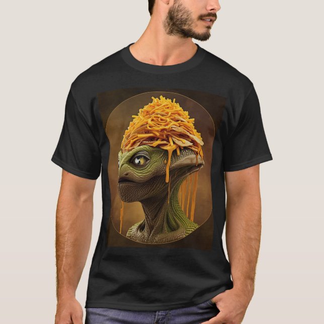T-shirt Nachos Alien – Fun Party Snack Art (Devant)